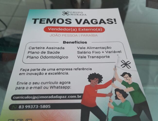 Vaga de emprego | Grupo Morada da paz